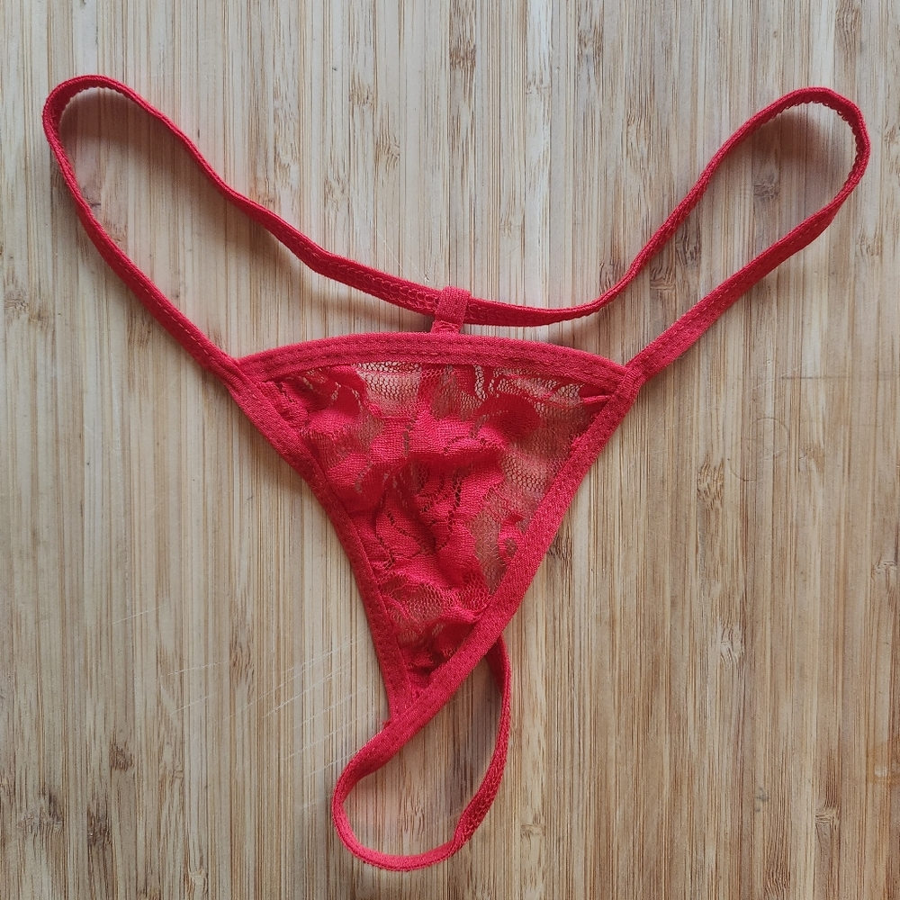 2/$30 NWOT Red Lace String G-string Panties Lingerie Underwear Sexy